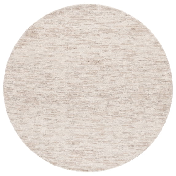 SAFAVIEH Ebony Ulric Distressed Area Rug, Ivory/Light Brown, 6' x 6' Round