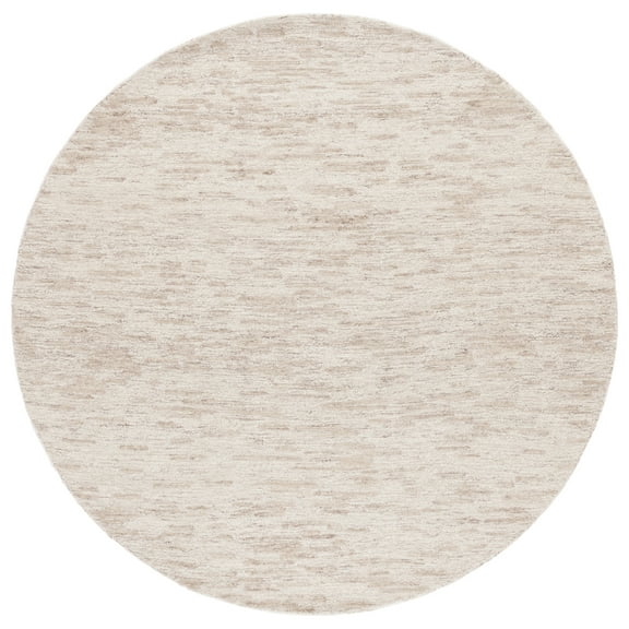 SAFAVIEH Ebony Ulric Distressed Area Rug, Ivory/Light Brown, 6' x 6' Round