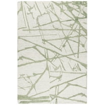 SAFAVIEH Ebony Wyatt Geometric Area Rug, Ivory/Light Green, 8' x 10'