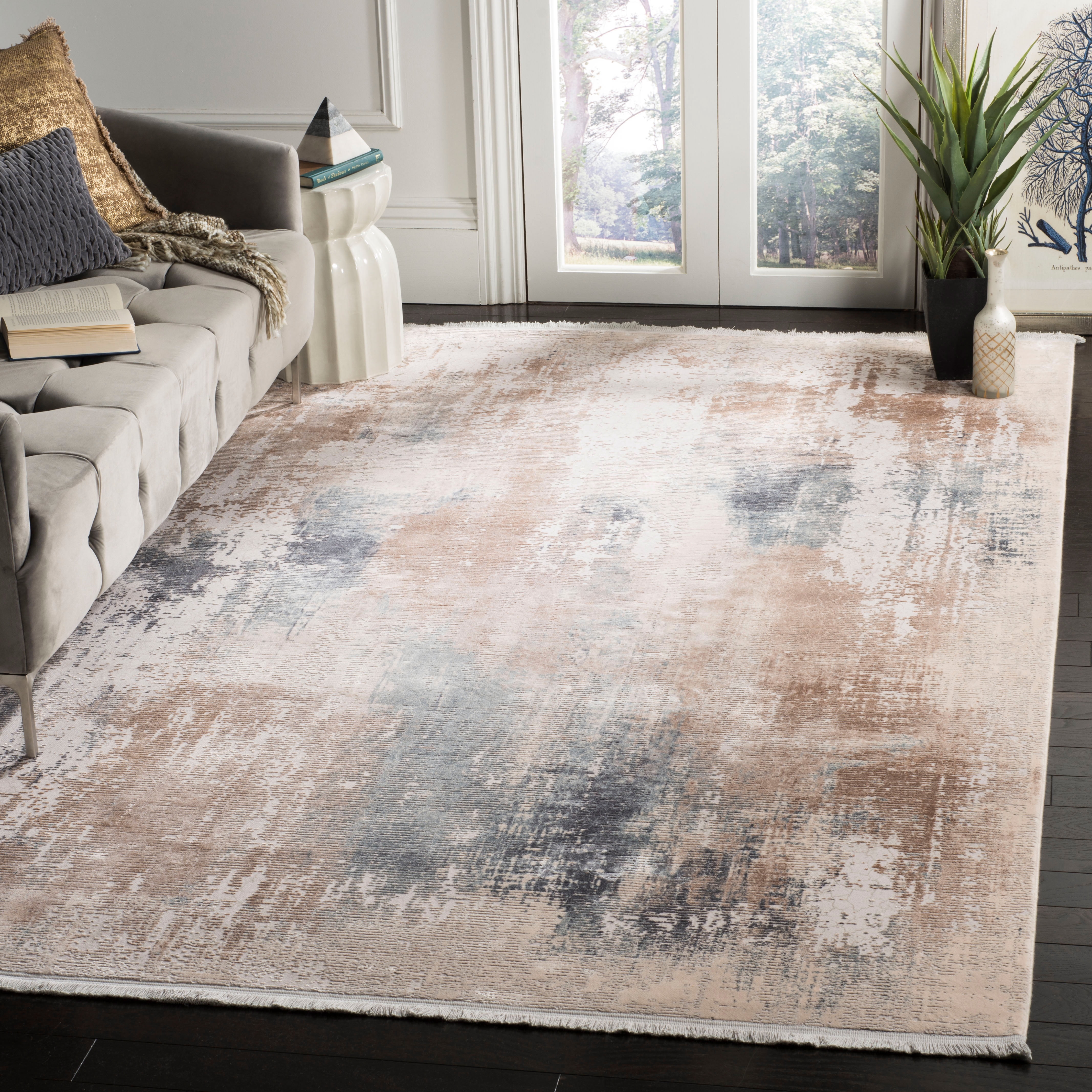 Safavieh Eclipse Bronte Abstract Area Rug, Beige/Blue, 4' x 6'