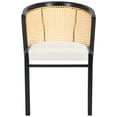 thumbnail image 1 of SAFAVIEH Edan Mid-Century Polyester Solid Dining Bistro Chair, Black/White, 1 of 13
