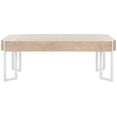 thumbnail image 1 of SAFAVIEH Edgecombe Modern Coffee Table, Natural/White (43.3 in. W x 23.6 in. D x 15.7 in. H), 1 of 9