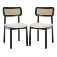 thumbnail image 1 of SAFAVIEH Egon Contemporary Dining Chair, Black/White, Set of 2, 1 of 5