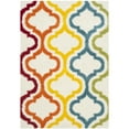 thumbnail image 1 of SAFAVIEH Eirann Geometric Quatrefoil Kids Shag Area Rug, Ivory/Multi, 5'3" x 7'6", 1 of 10