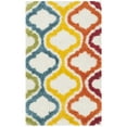 thumbnail image 1 of SAFAVIEH Eirann Geometric Quatrefoil Kids Shag Runner Rug, Ivory/Multi, 2'3" x 5', 1 of 7