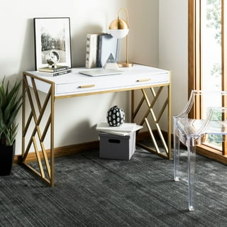 White and gold 2024 desk under $100