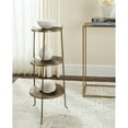 thumbnail image 1 of SAFAVIEH Elda Classic Rustic 3-Tier Side Table, Brass, 1 of 5