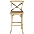thumbnail image 1 of SAFAVIEH Eleanor Square Mid Back Bar Stool, Weathered Oak, 1 of 7