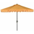 thumbnail image 1 of SAFAVIEH Elegant 11' Market Crank Round Patio Umbrella, Yellow, 1 of 8