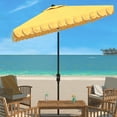 thumbnail image 1 of Safavieh 103.54" Yellow Solid Print Square Market Patio Umbrellas, Adjustable Height, 1 of 6