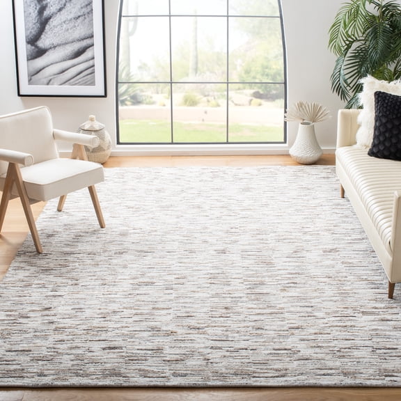 Safavieh Elements Alban Striped Area Rug, Brown/Light Gray, 9' x 12'