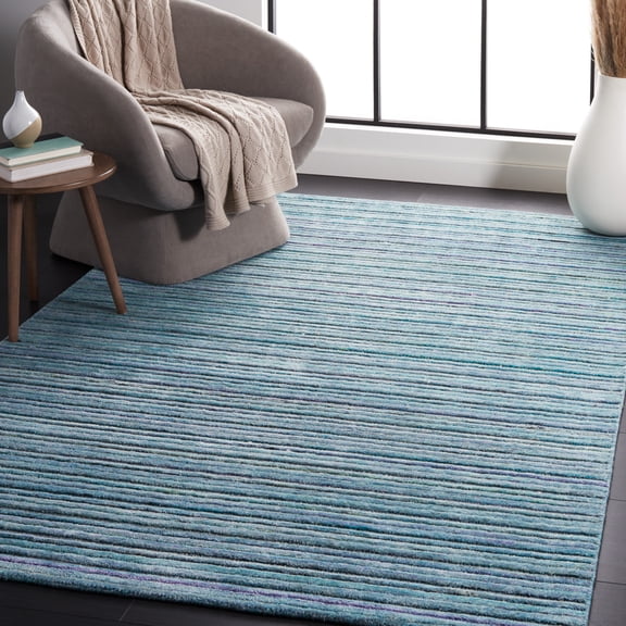 Safavieh Elements Albina Striped Polyester Area Rug, Aqua, 3' x 5'