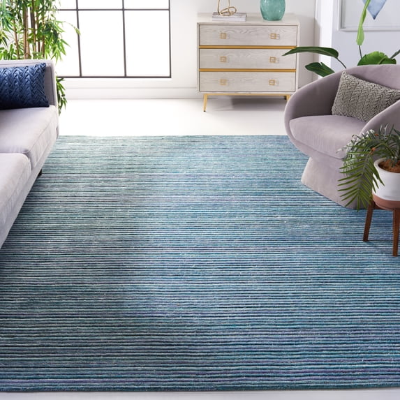 Safavieh Elements Albina Striped Polyester Area Rug, Aqua, 8' x 10'