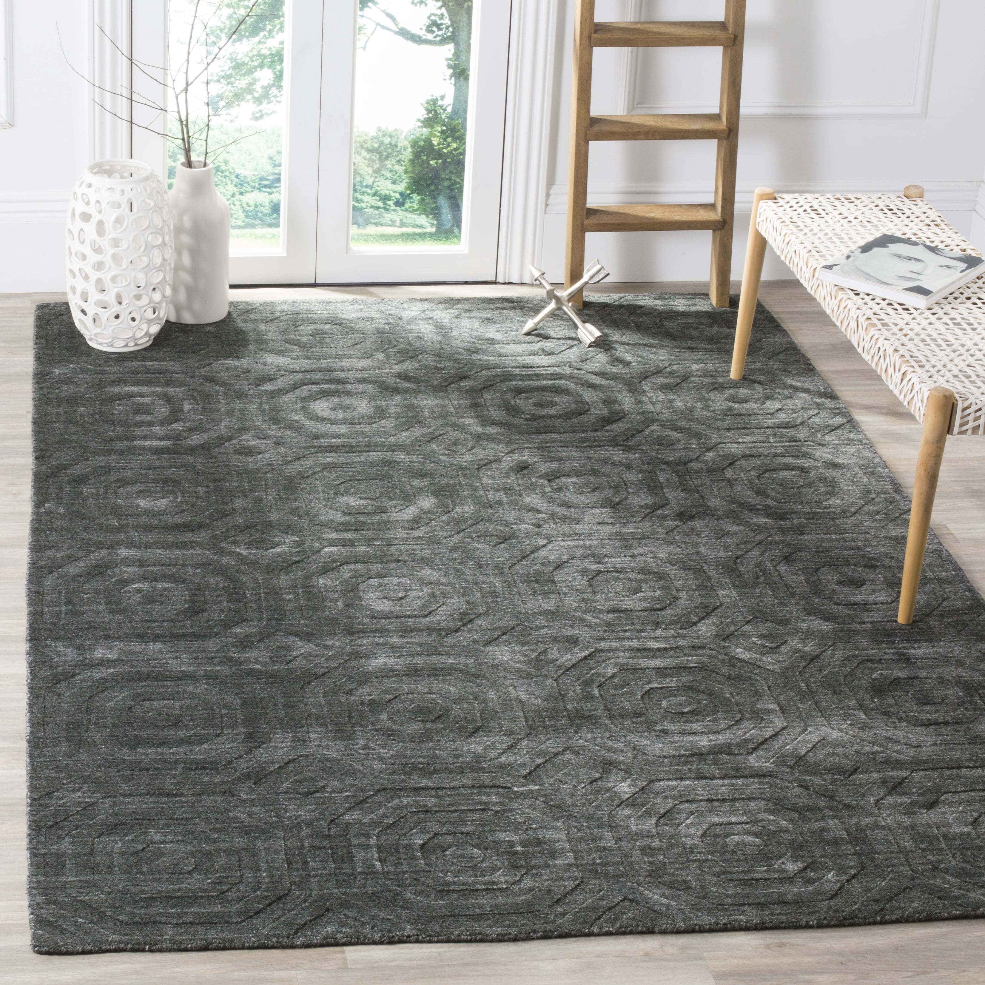 Safavieh Elements Laird Geometric Area Rug, Dark Gray, 9' x 12'