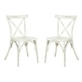 thumbnail image 1 of SAFAVIEH Elia Outdoor Patio Stackable Chair, Distressed White, Set of 2, 1 of 11