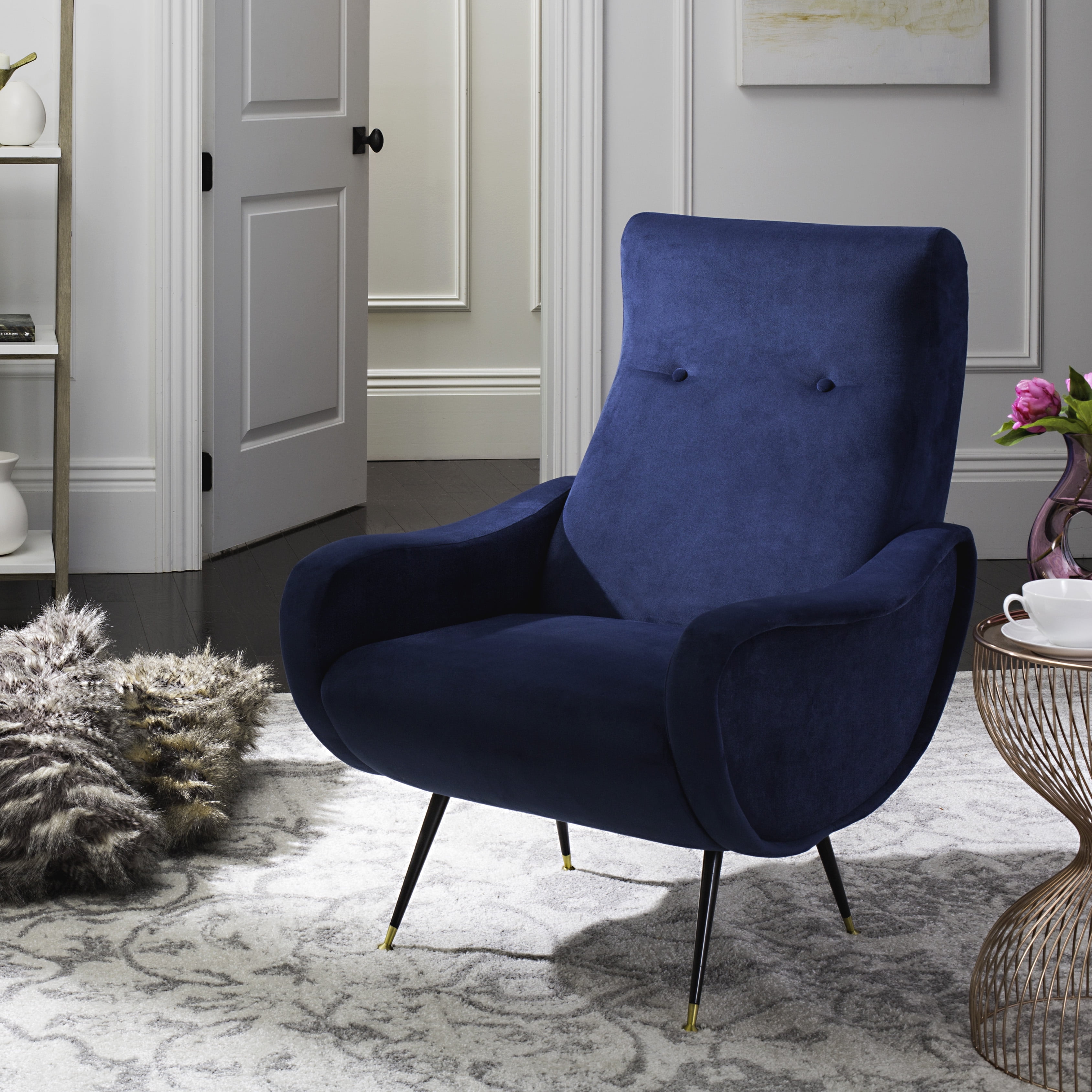 Retro velvet chair hot sale