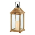 thumbnail image 1 of SAFAVIEH Elida Brown Wood Outdoor Candle Holder, 1 of 6