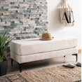 thumbnail image 1 of SAFAVIEH Elise Rectangular Bench Creme / Black, 1 of 10