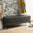 thumbnail image 1 of SAFAVIEH Elise Rustic Chic Rectangular Bench, Grey/Black, 1 of 7