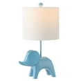 thumbnail image 1 of SAFAVIEH Ellie 20 in. Elephant Blue Ceramic Table Lamp with 100% White Cotton Shade, 1 of 6