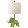 thumbnail image 1 of SAFAVIEH Ellie 20 in. Elephant Green Ceramic Table Lamp with 100% White Cotton Shade, 1 of 6