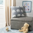 thumbnail image 1 of SAFAVIEH Elliot Knit Elephant Patterns Pillow, 20" x 20", Light Grey/Natural, 1 of 3