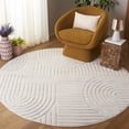 thumbnail image 1 of Safavieh Elmhurst Carbrey Geometric Area Rug, Ivory/Gray, 3' x 3' Round, 1 of 10