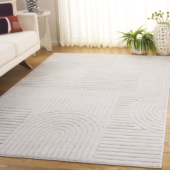 Safavieh Elmhurst Carbrey Geometric Area Rug, Ivory/Gray, 4' x 6'
