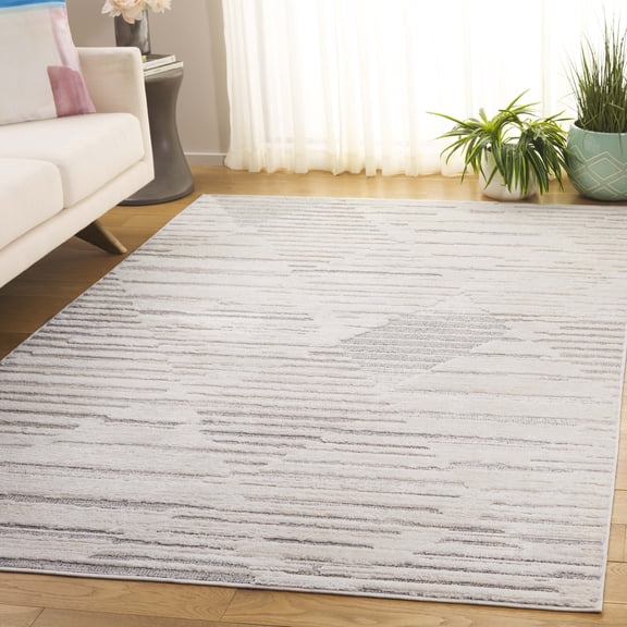 Safavieh Elmhurst Kade Diamond Area Rug, Ivory/Gray, 5'3" x 7'6"