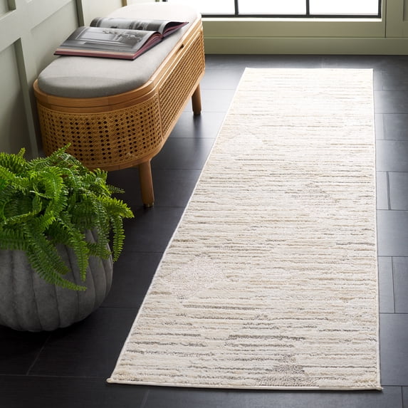 Safavieh Elmhurst Kade Diamond Runner Rug, Ivory/Gray, 2'2" x 8'