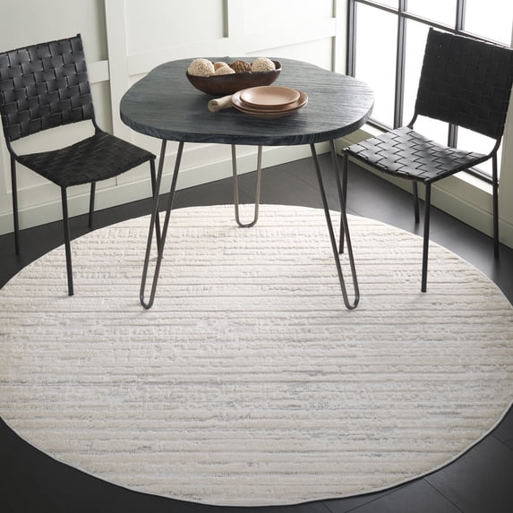 Safavieh Elmhurst Marsan Distressed Area Rug, Ivory/Gray, 6'7" x 6'7" Round