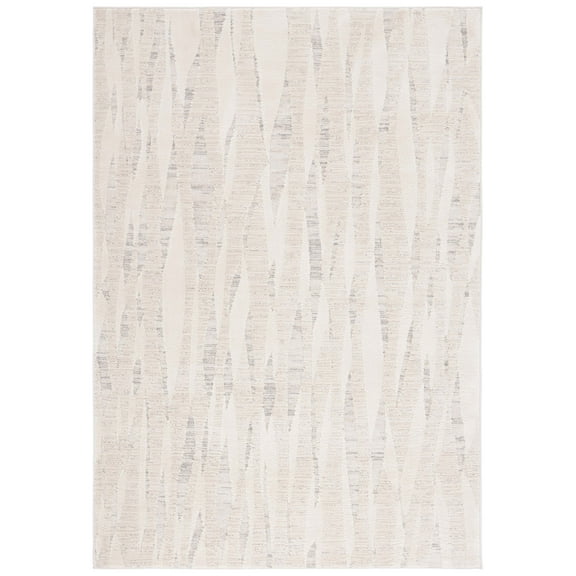 SAFAVIEH Elmhurst Sheridan Distressed Area Rug, Ivory/Gray, 9' x 12'
