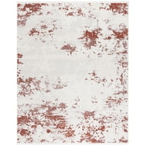 SAFAVIEH Emerald Cole Abstract Area Rug, Rust/Ivory, 8' x 10'