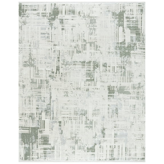 SAFAVIEH Emerald Katelynn Abstract Area Rug, Green/Ivory, 8' x 10'