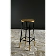 thumbnail image 1 of SAFAVIEH Emery 30" Solid Metal Gold Leaf Bar Stool, Black, 1 of 6