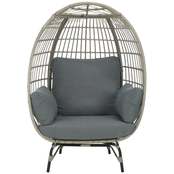 SAFAVIEH Emmett Outdoor Patio Egg Chair, Grey