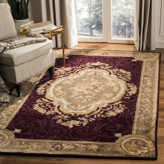Safavieh Empire Bethanie Oriental Wool Area Rug, Dark Red/Dark Beige, 5' x 8'
