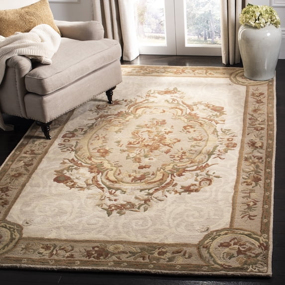 Safavieh Empire Bethanie Oriental Wool Area Rug, Ivory/Light Gray, 5' x 8'