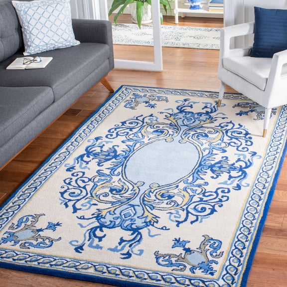 Safavieh Empire Brianna Medallion Area Rug, Blue/Ivory, 4' x 6'