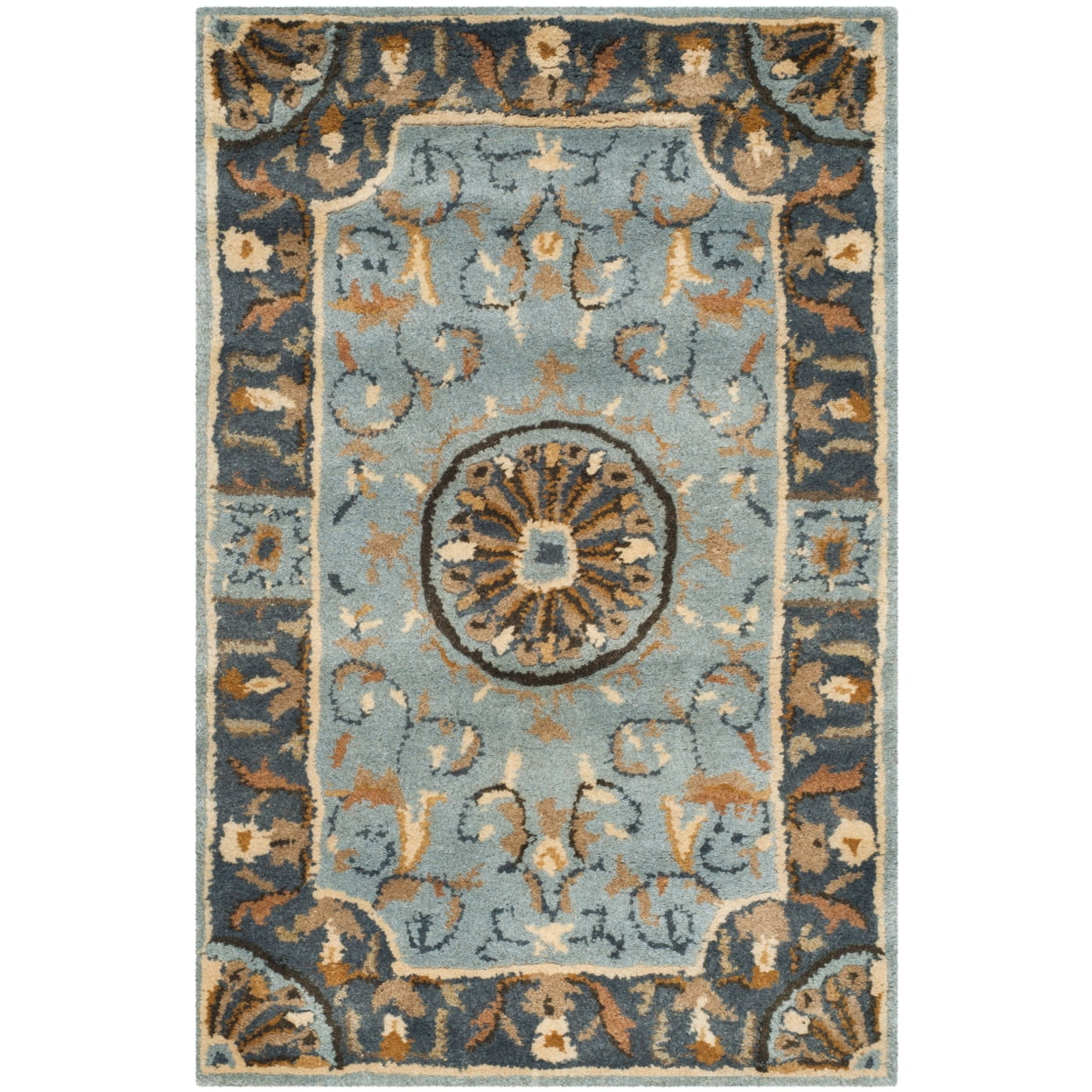 Empire Blue Hand-Tufted Wool 2' x 3' Area Rug