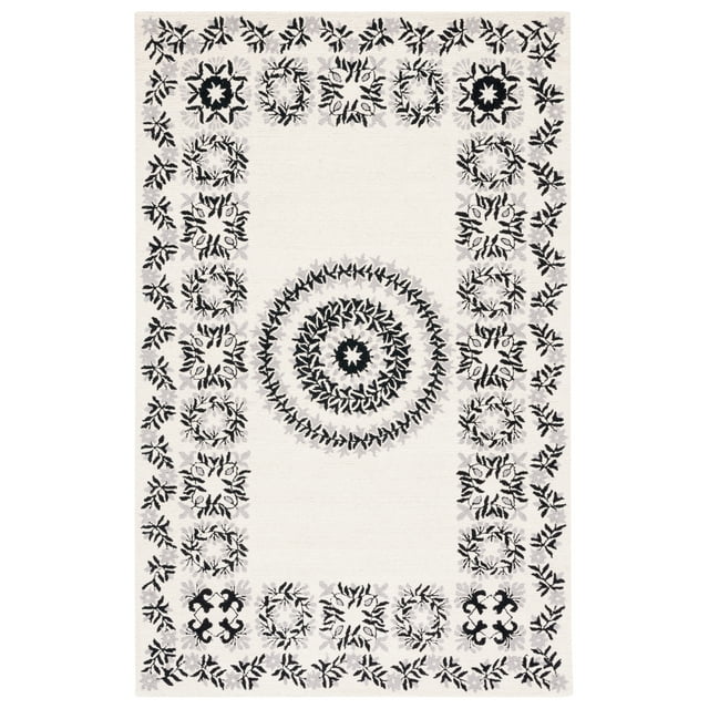 SAFAVIEH Empire Janetta Medallion Area Rug, Ivory/Black, 4' x 6'