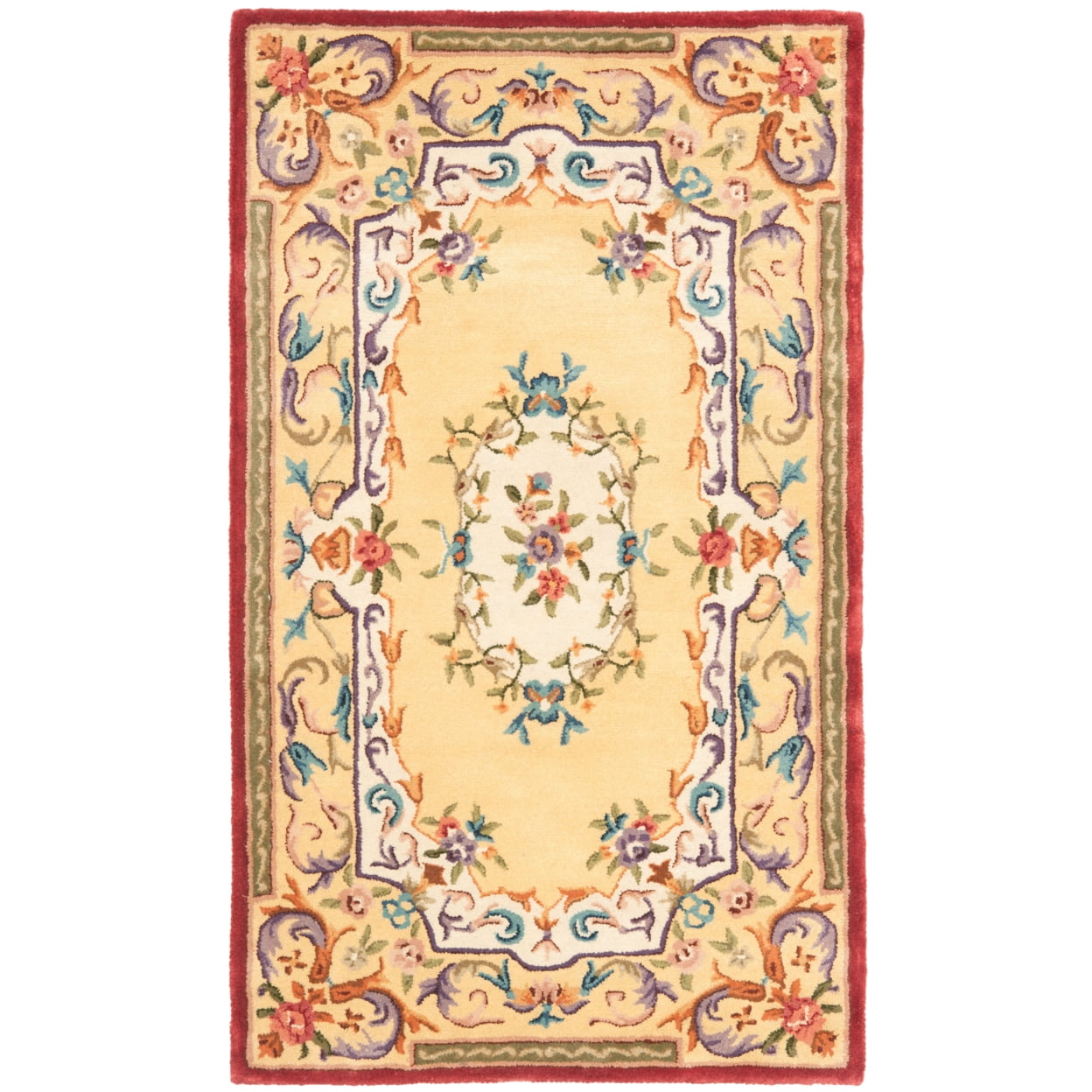 Empire Gold Floral Hand-Tufted Wool Area Rug