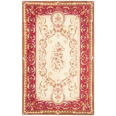 SAFAVIEH Empire Milton Oriental Wool Area Rug, Light Gold/Red, 5' x 8'