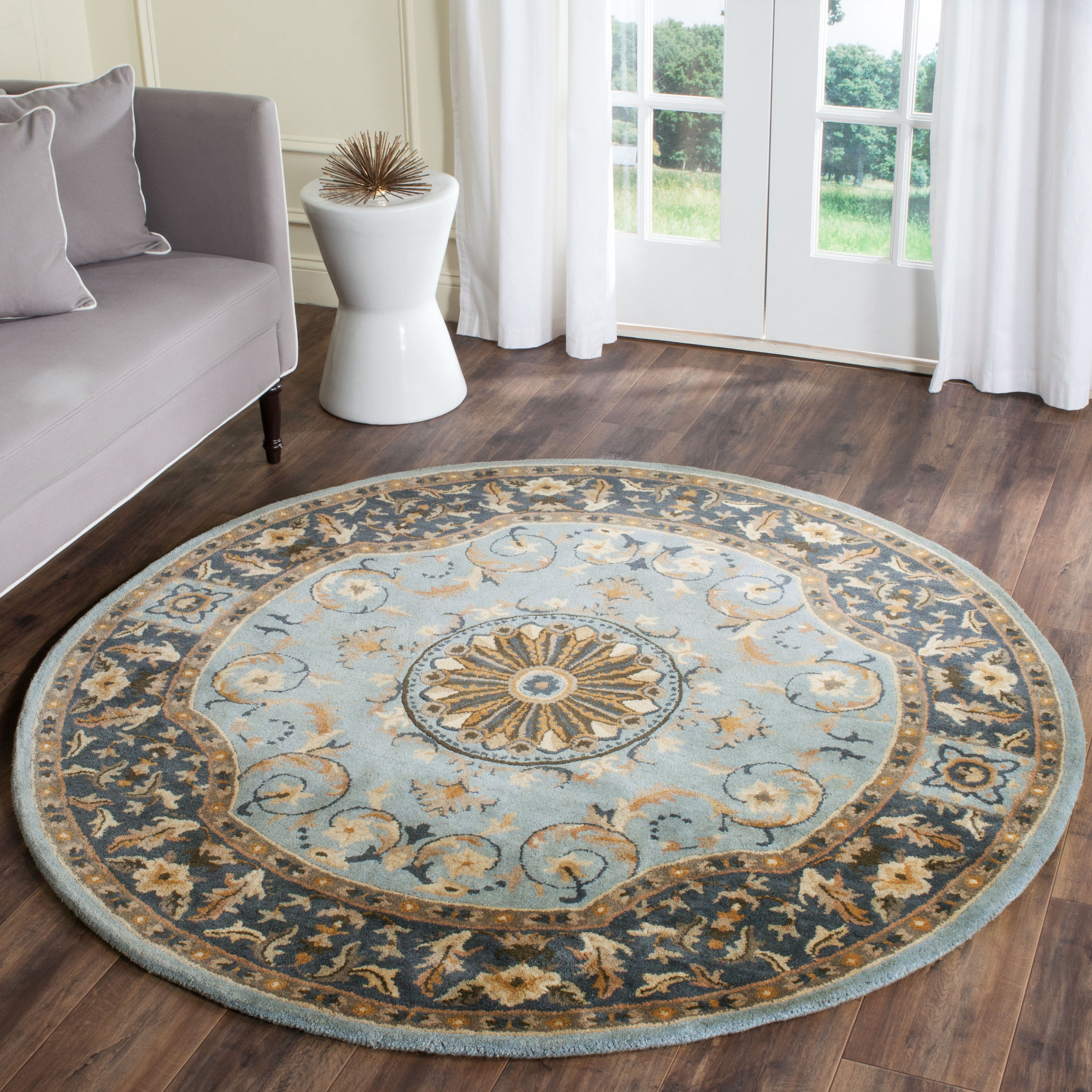 Safavieh Empire Naira Oriental Wool Area Rug, Blue, 6' x 6' Round