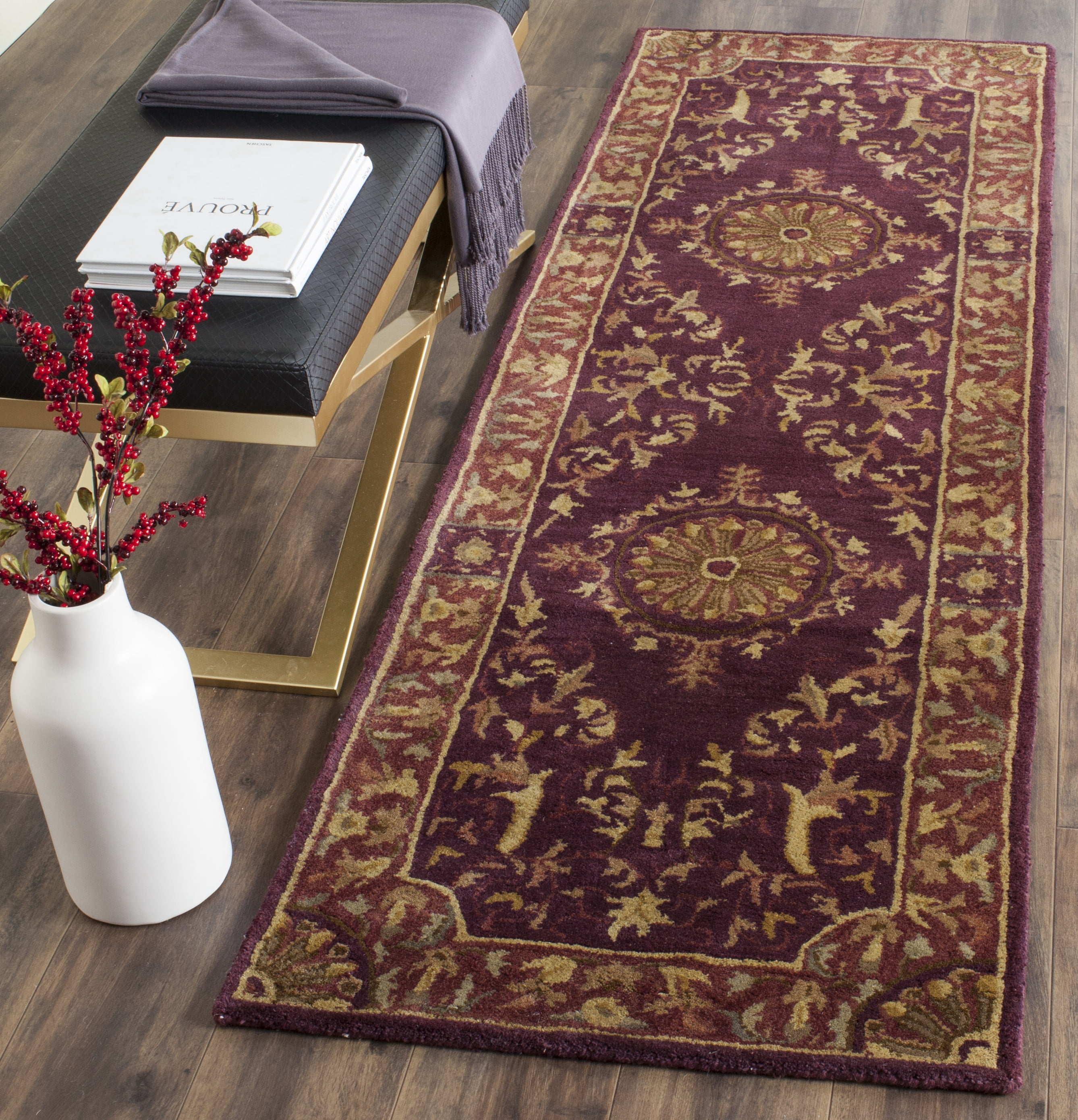 Safavieh Empire Naira Oriental Wool Runner Rug, Burgundy, 2'6" x 12'
