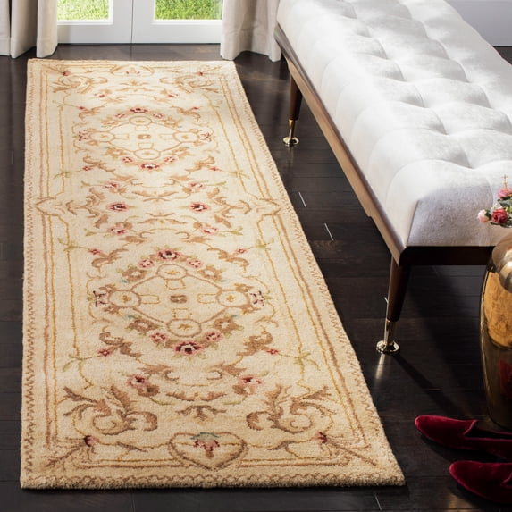 Safavieh Empire Toireasa Floral Wool Runner Rug, Beige/Light Gold, 2'6" x 10'