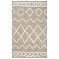 thumbnail image 1 of SAFAVIEH Equinox Erica Abstract Polyester Shag Area Rug, Beige/Ivory, 3' x 5', 1 of 4