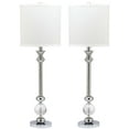 thumbnail image 1 of SAFAVIEH Erica USB Port Table Lamp with 100% White Cotton Shade, Set of 2, 1 of 18