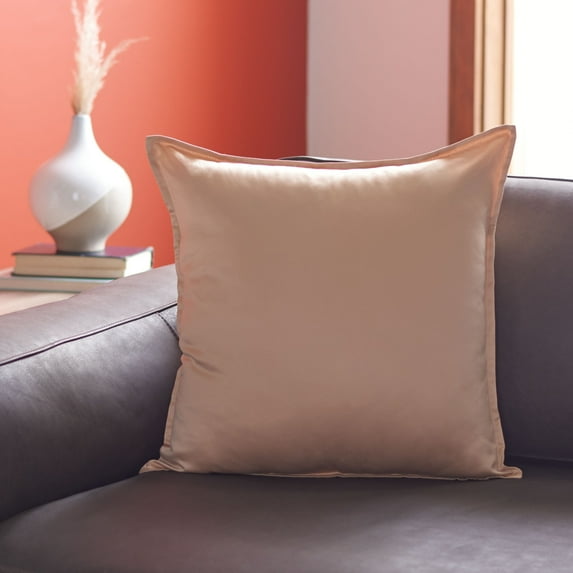 SAFAVIEH Erna Solid Metallic Accent Pillow, 18" x 18", Champagne