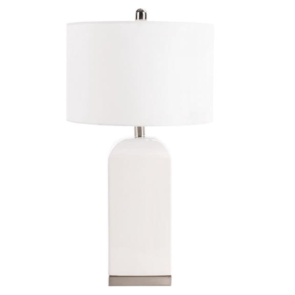SAFAVIEH Ernia 27 in. Contemporary Table Lamps, White, Set of 2